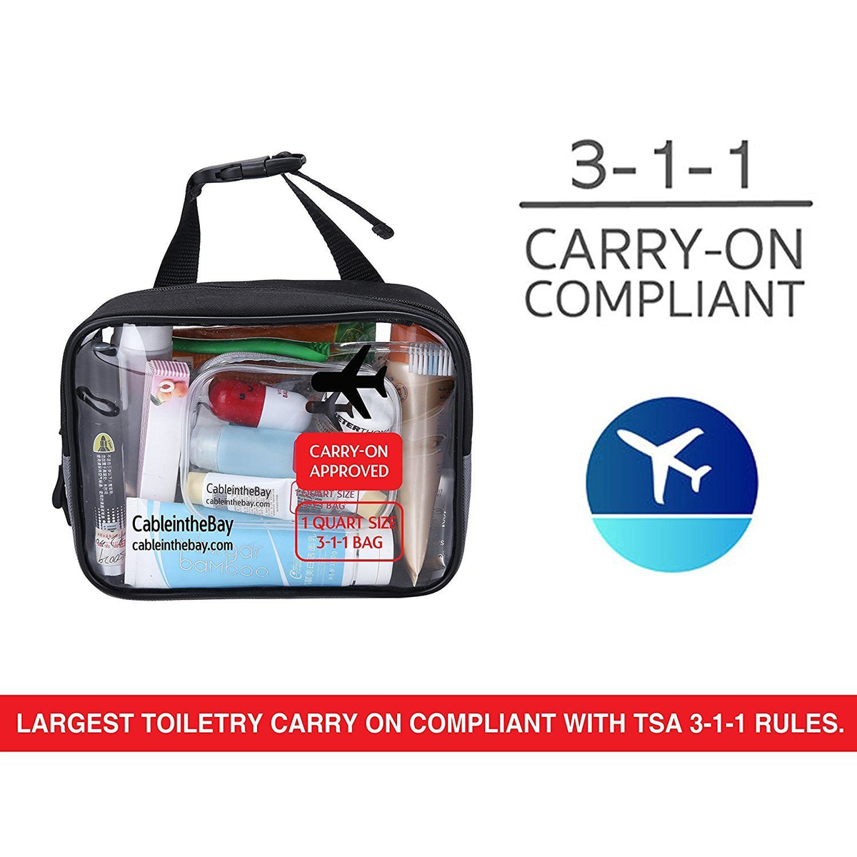 Zippered Travel Quart Bag (TSA-Compliant)